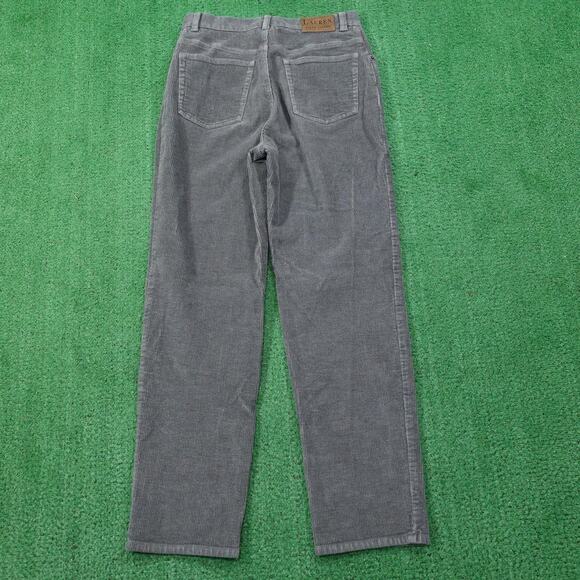 Lauren Ralph Lauren Pants Womens 6 Gray Corduroy 5 Pocket Straight Leg Stretch - Picture 5 of 11